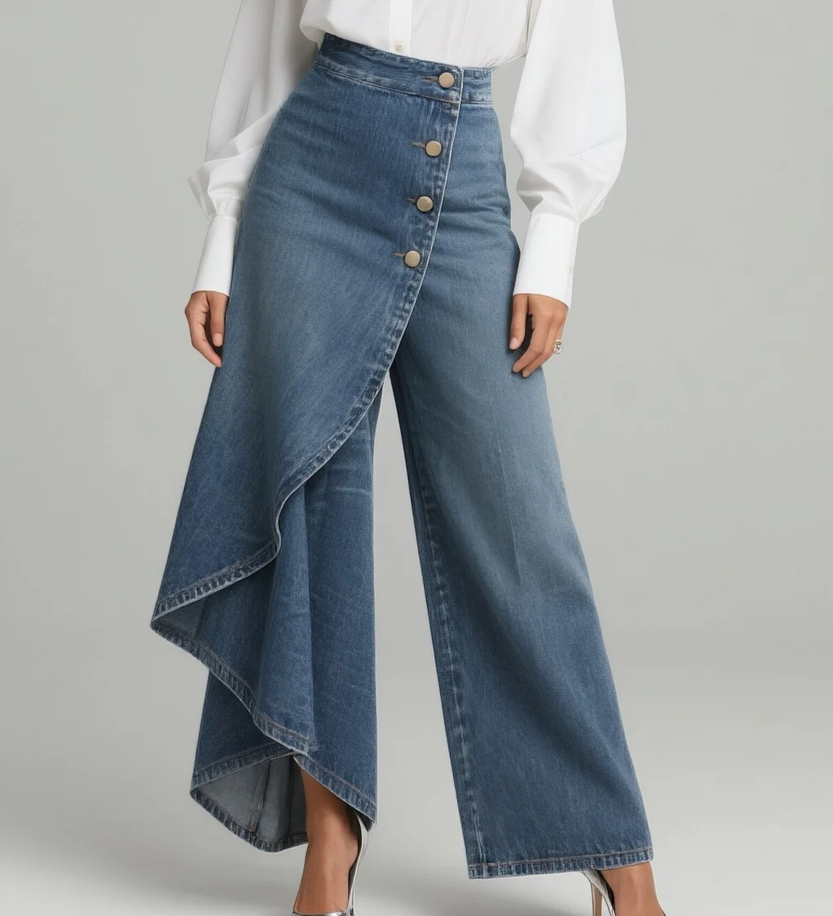 Holly | Denim-Hose im Wrap-Stil