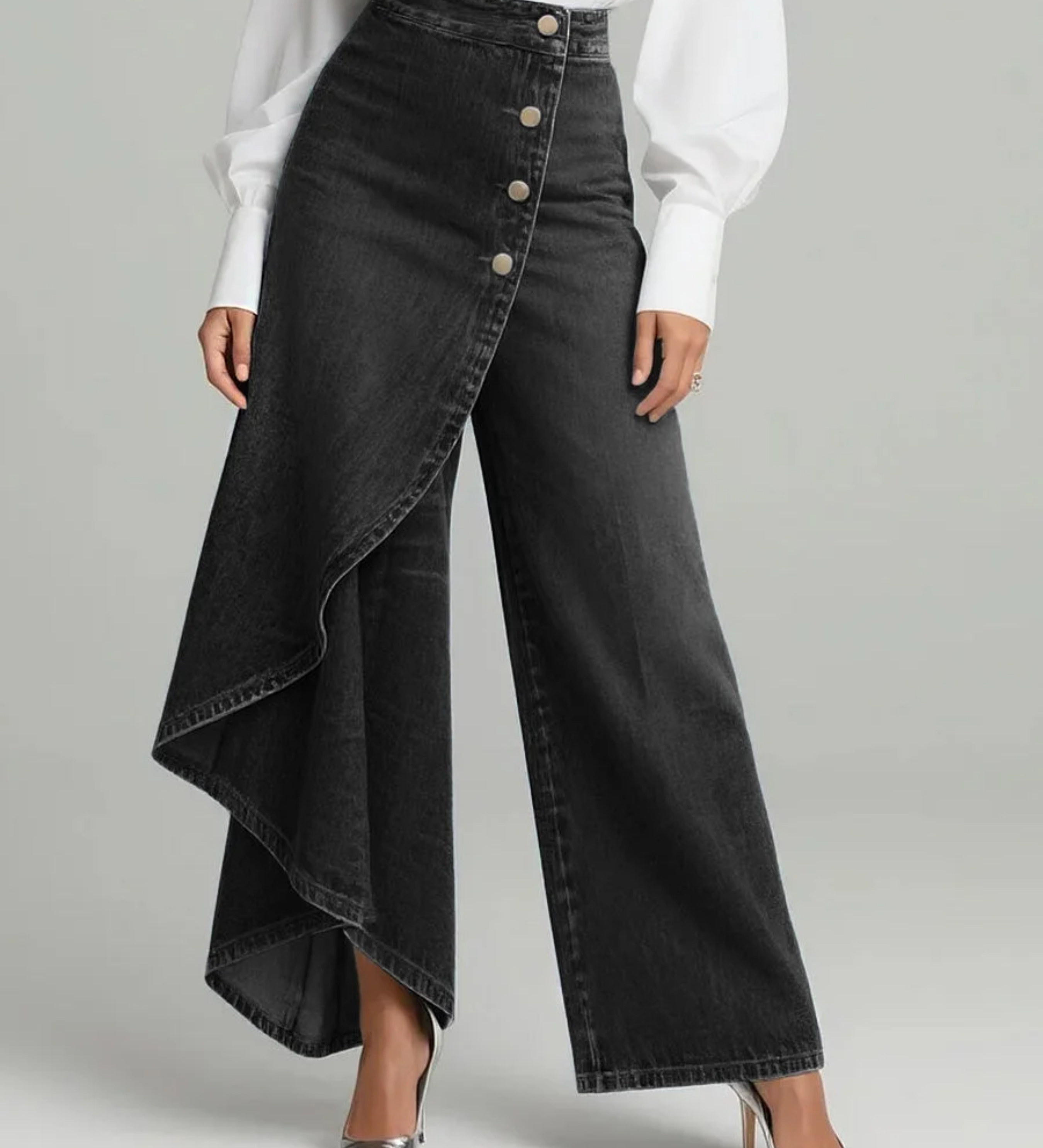 Holly | Denim-Hose im Wrap-Stil