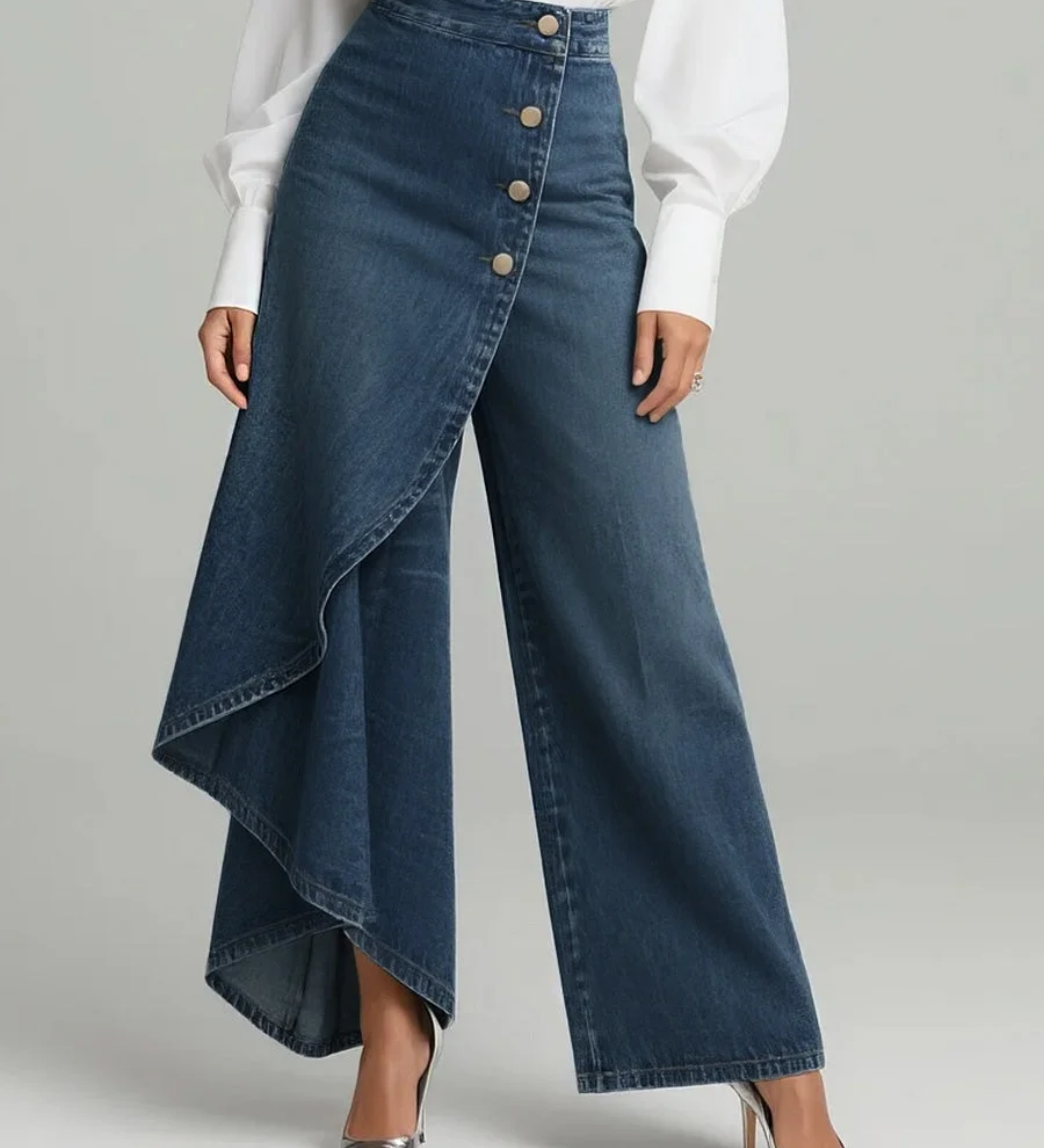 Holly | Denim-Hose im Wrap-Stil