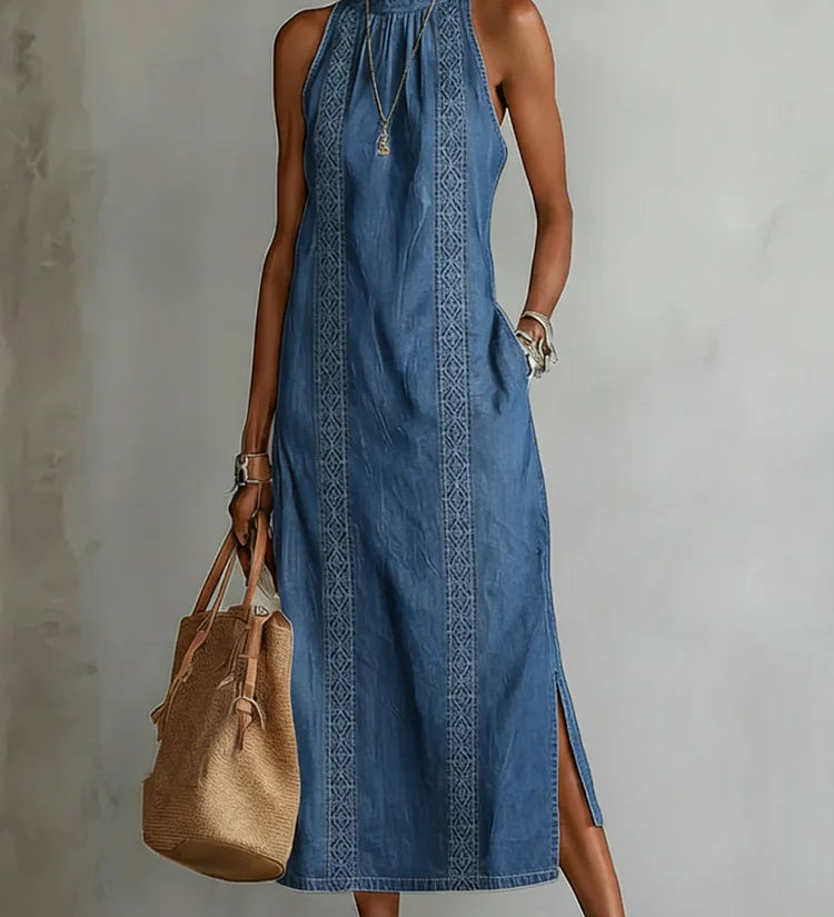 Tilly | Retro Spitze Denim Kleid