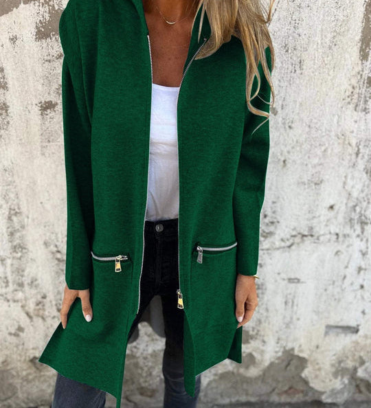 Greta – Lange Kapuzenjacke
