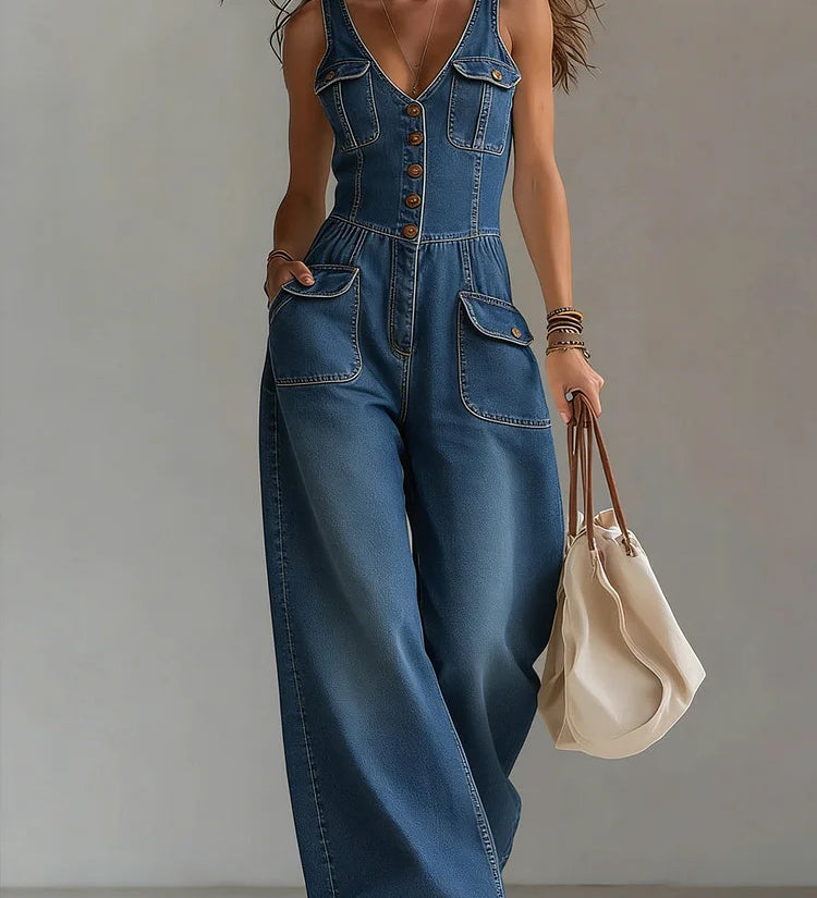 Megan | Lässige Denim-Latzhose