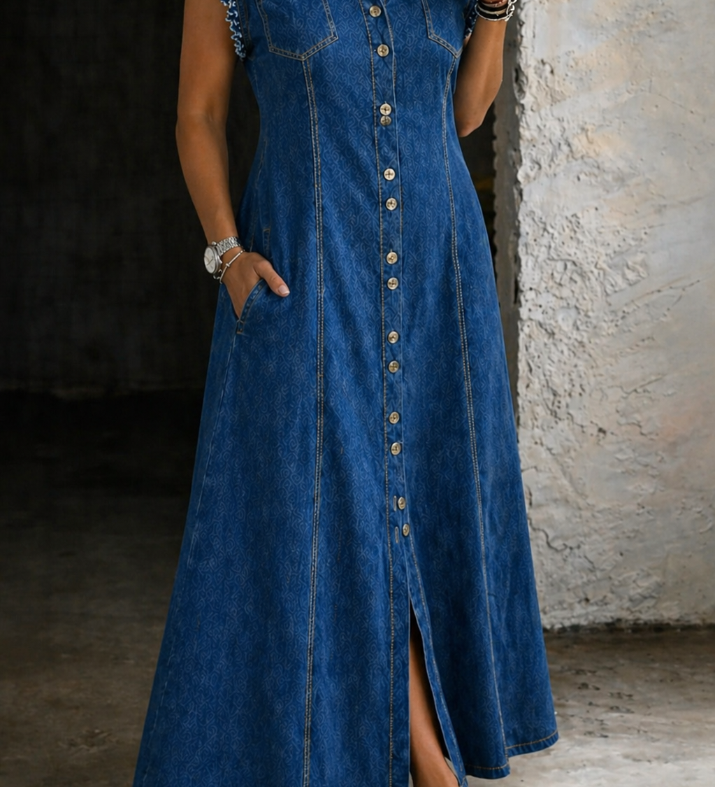 Saskia | Plus-Size Denim Kleid
