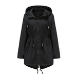Klara Langer Kapuzen-Windbreaker
