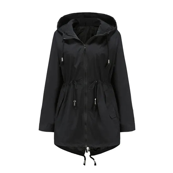Klara Langer Kapuzen-Windbreaker