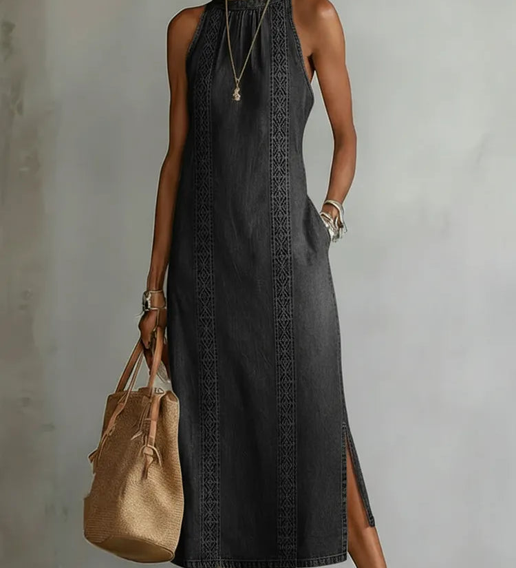 Tilly | Retro Spitze Denim Kleid