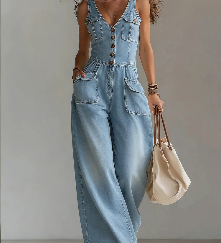 Megan | Lässige Denim-Latzhose