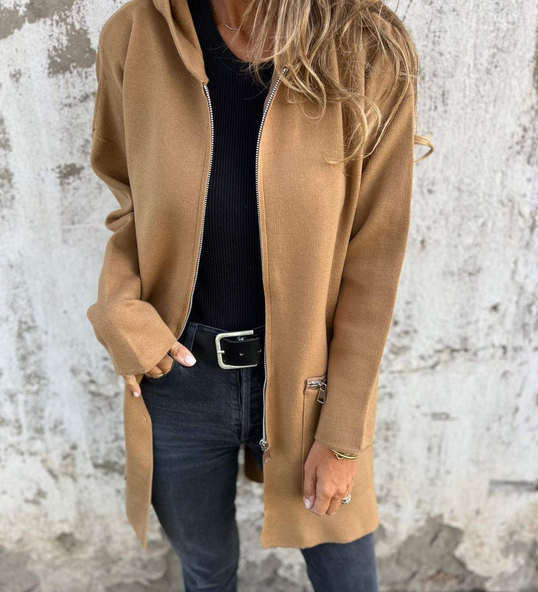 Greta – Lange Kapuzenjacke