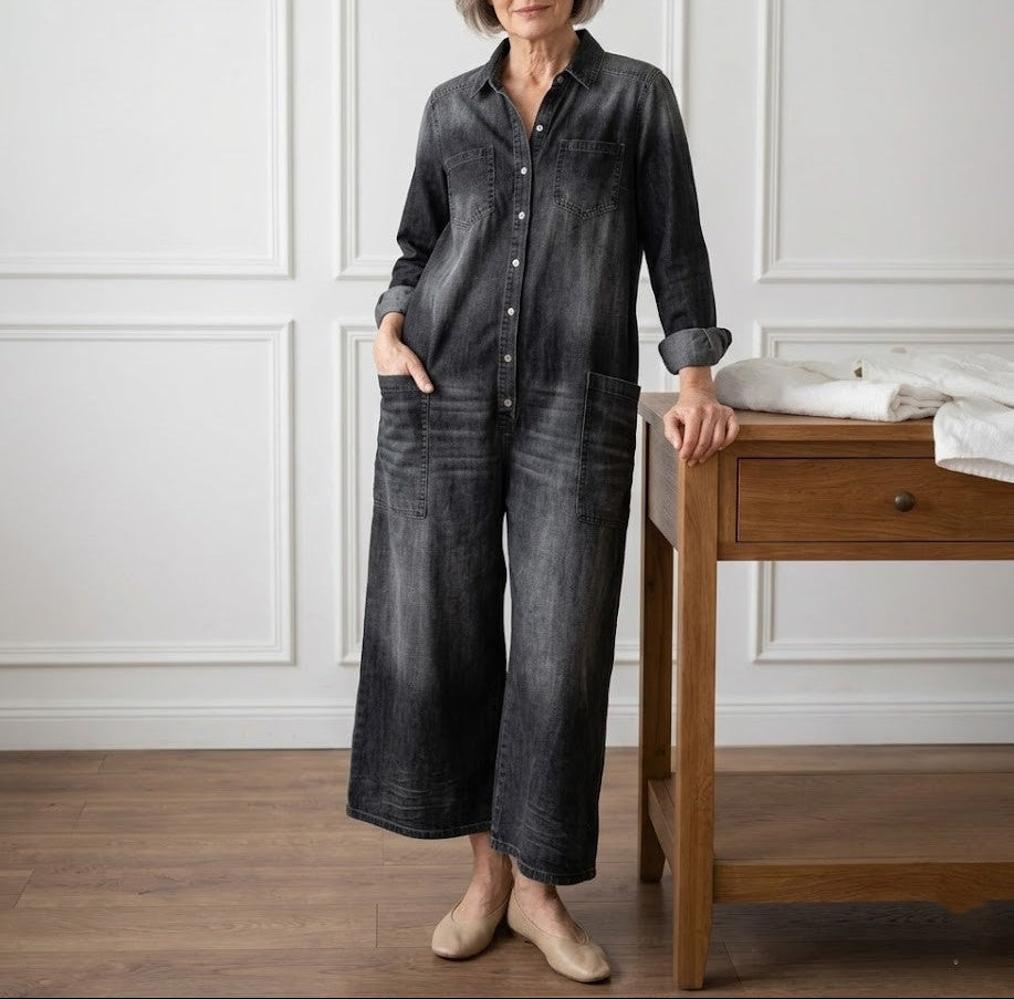 Lily | Baumwoll-Denim-Overall