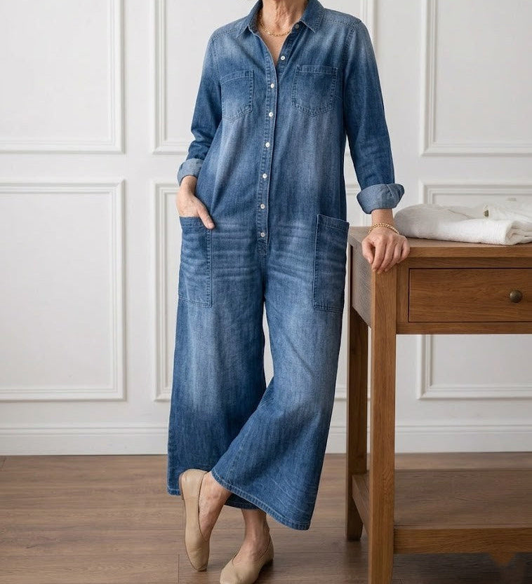 Lily | Baumwoll-Denim-Overall